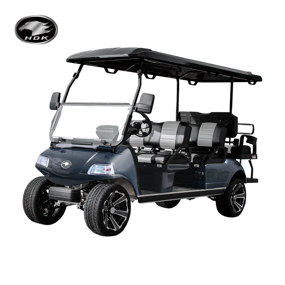 HDK Utility Vehicle Utv Sightseeing Bus Electric Golf Scooter Cart for Sale New Energy Car Off-road Buggy Trolley Sport 48V 30%