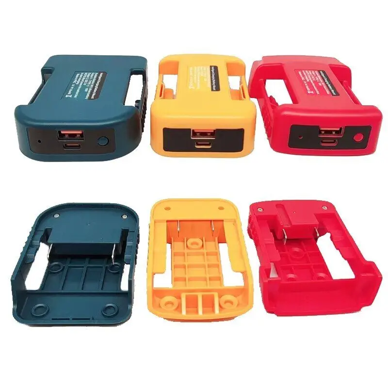 USB Charger Adapter for Mak ita for Dew alt  for Mil waukee 18-20V Li-ion Battery with Type-C 18W QC3.0 USB