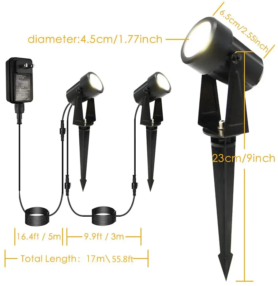 landscape spotlights lighting low voltage warm white pathway lawn garden lights ip65 waterproof spot light