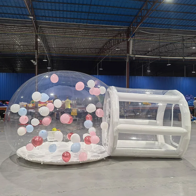 Kids Party Clear Crystal Igloo Dome  Transparent 10ft inflatable bubble bounce house tent for kids