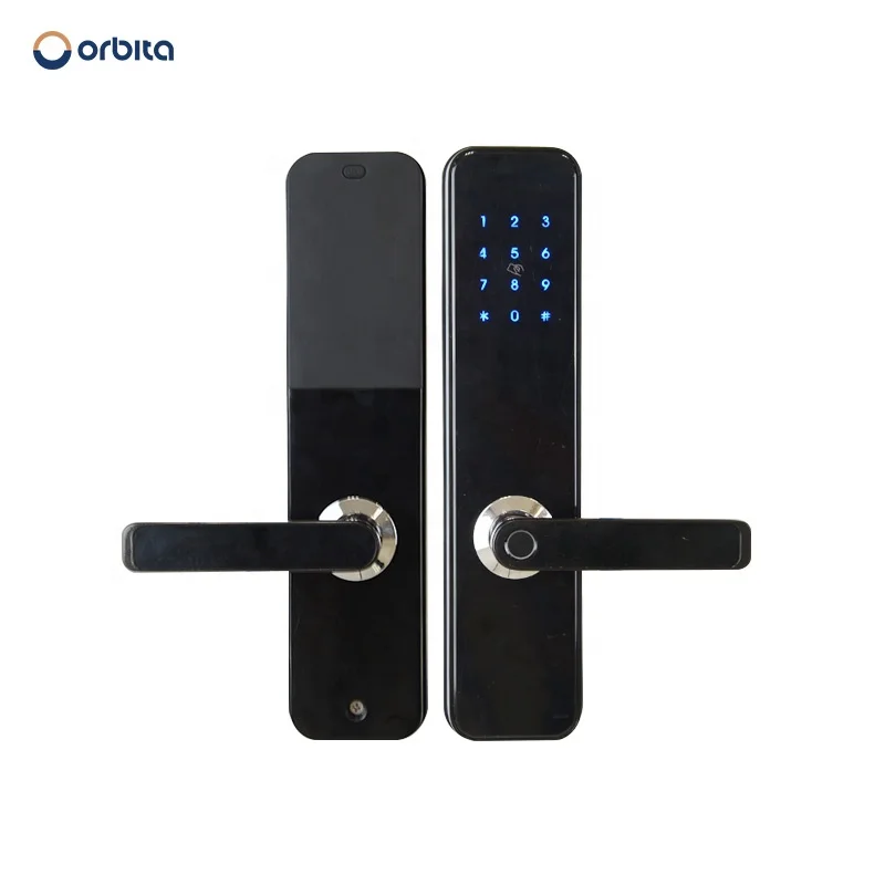 Умный дверной замок P7021 TTlock Tuya дистанционное управление Wi-Fi биометрическая ручка с кодом пароля со сканером отпечатка