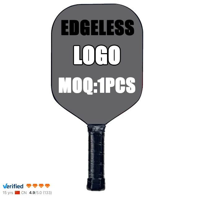 Custom edgeless paddle graphite pickleball racket shape carbon fiber pickleball paddle PP honeycomb usapa approved pickle ball
