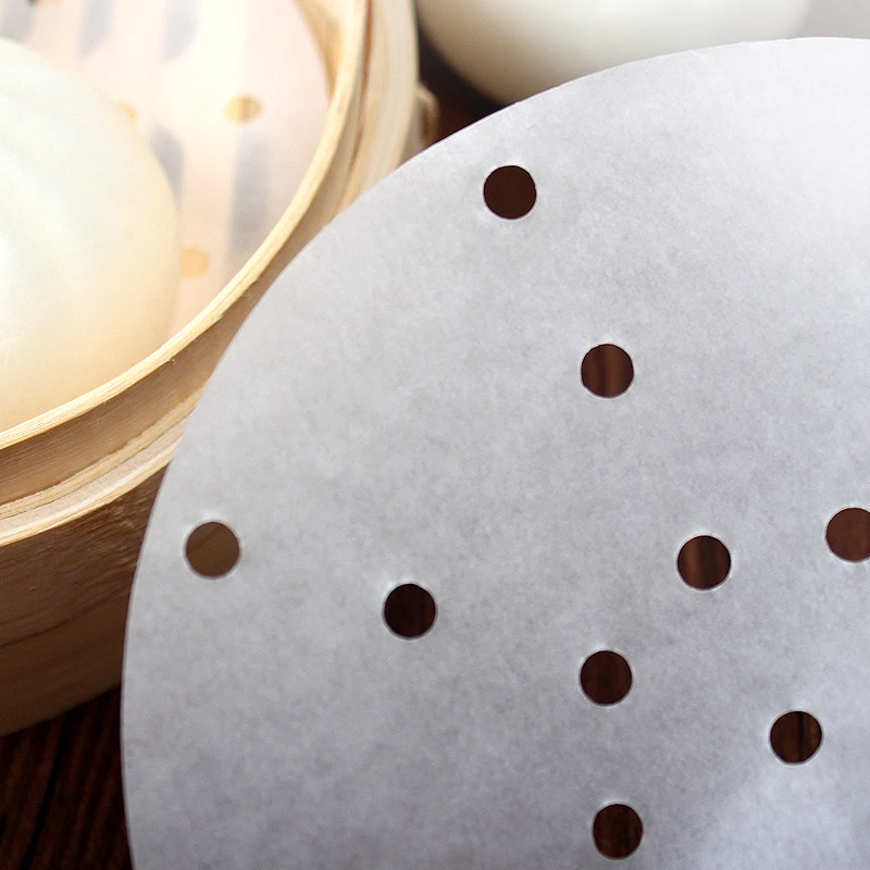 Perforated Steaming Paper Steamer Liner air fryer Parchment Paper cooking sheet