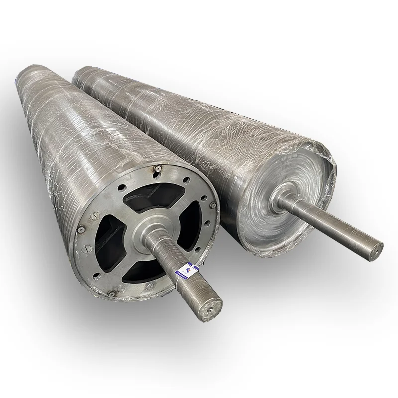 Large diameter heavy duty steel roller for non-woven machinery textile rollers