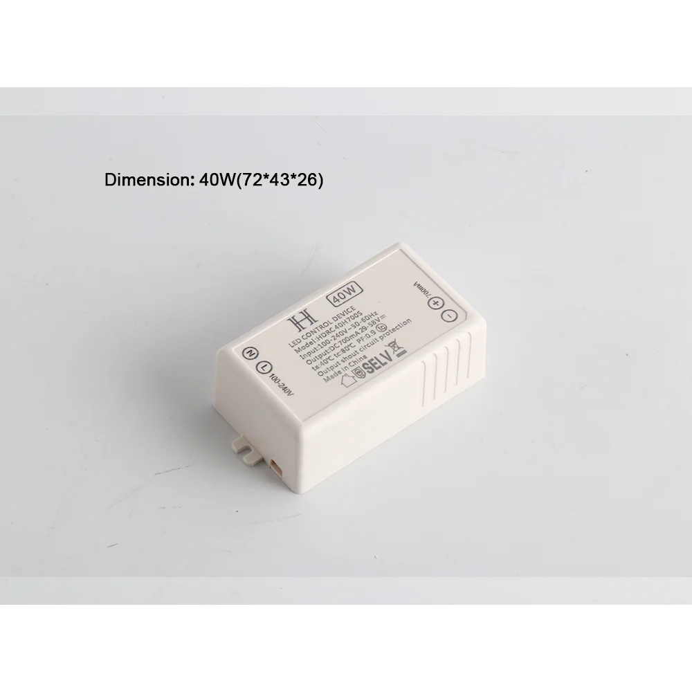 Источник питания постоянного тока IP65 40 Вт 700 мА небольшой размер 4 7 12 20 500 300 светодиодный драйвер