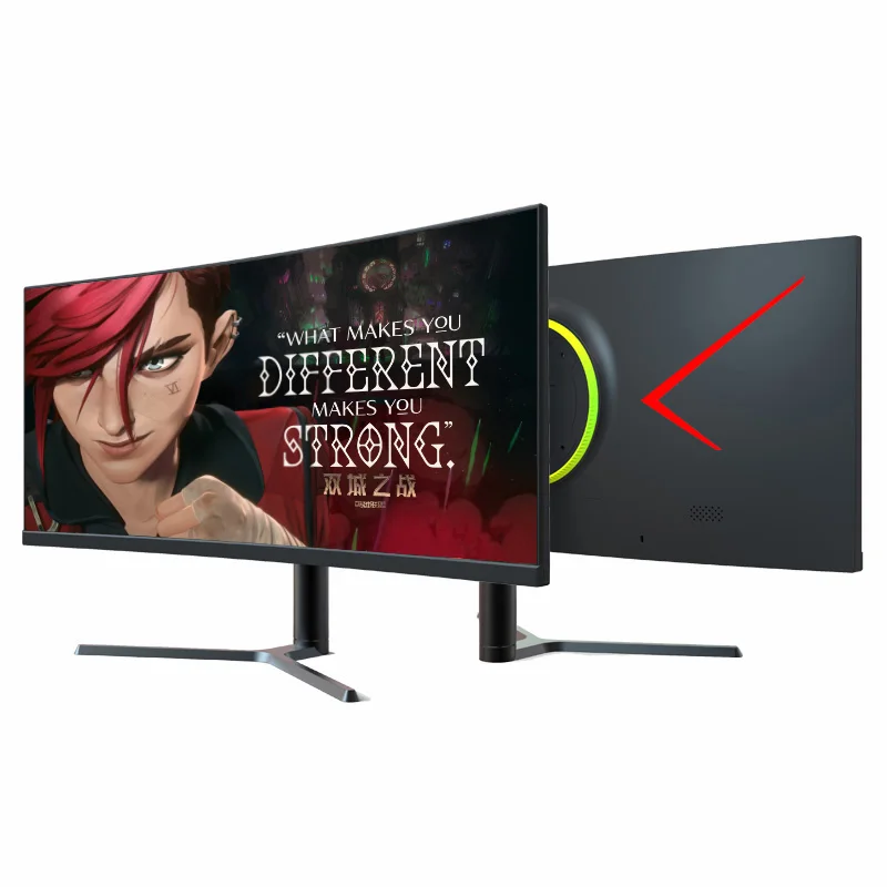 New 34 inch 2k 75Hz 144Hz gaming monitor ips with fish screen 21:9 widescreen monitor light