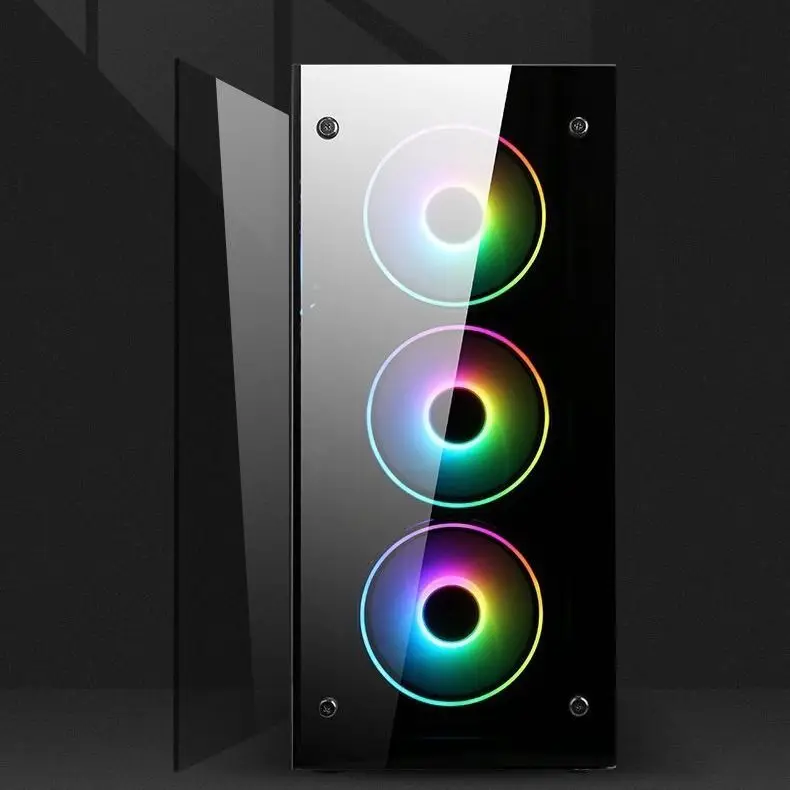 Высококачественное настольное компьютерное шасси полноразмерное прозрачное стекло для игр с водяным охлаждением ATX большой чехол Mid Tower Gaming PC Case