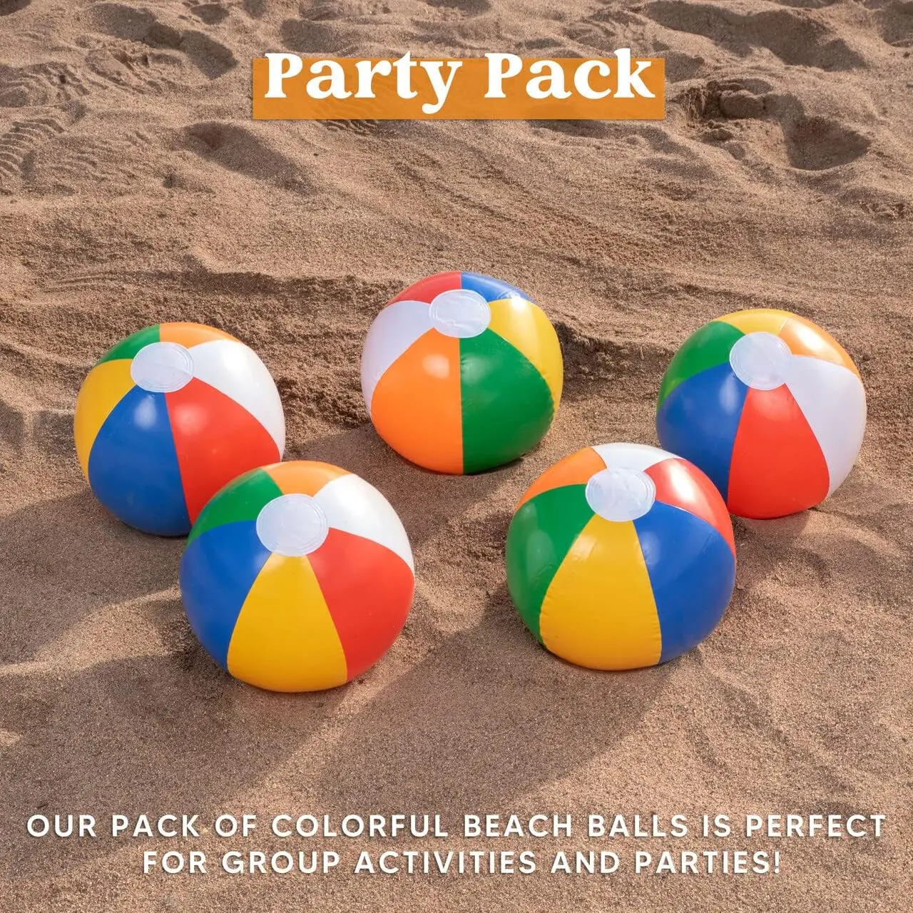 Rainbow Beach Balls, 12' Inflatable Beach Balls Swimming Pool Toys for Summer Water Games Kids Birthday Party Supplies