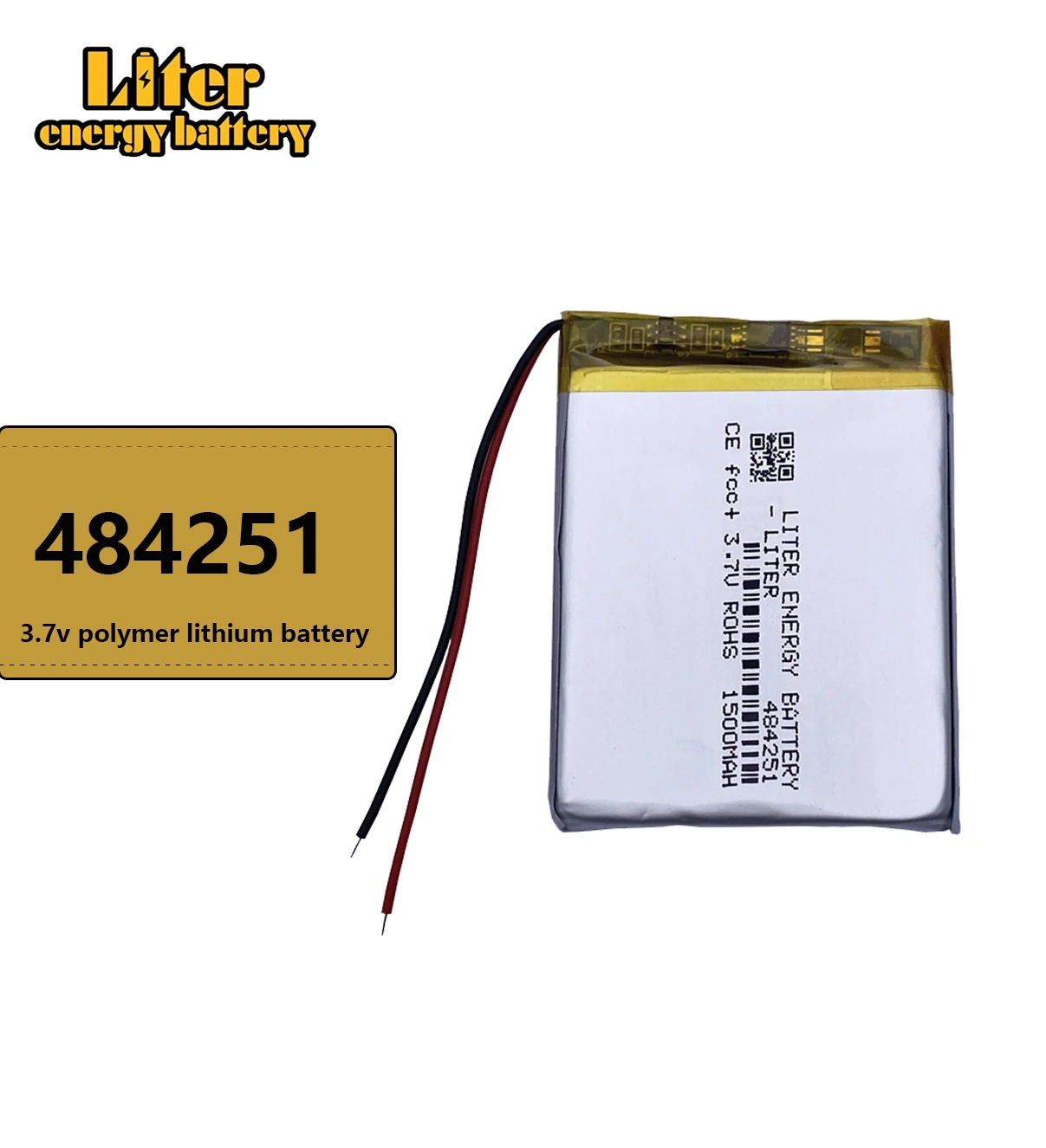1500mAh 3.7V 484251 Li-ion Battery Li-Polymer Rechargeable Cell For Recorder Reader GPS Navigator DVD PAD Notebook