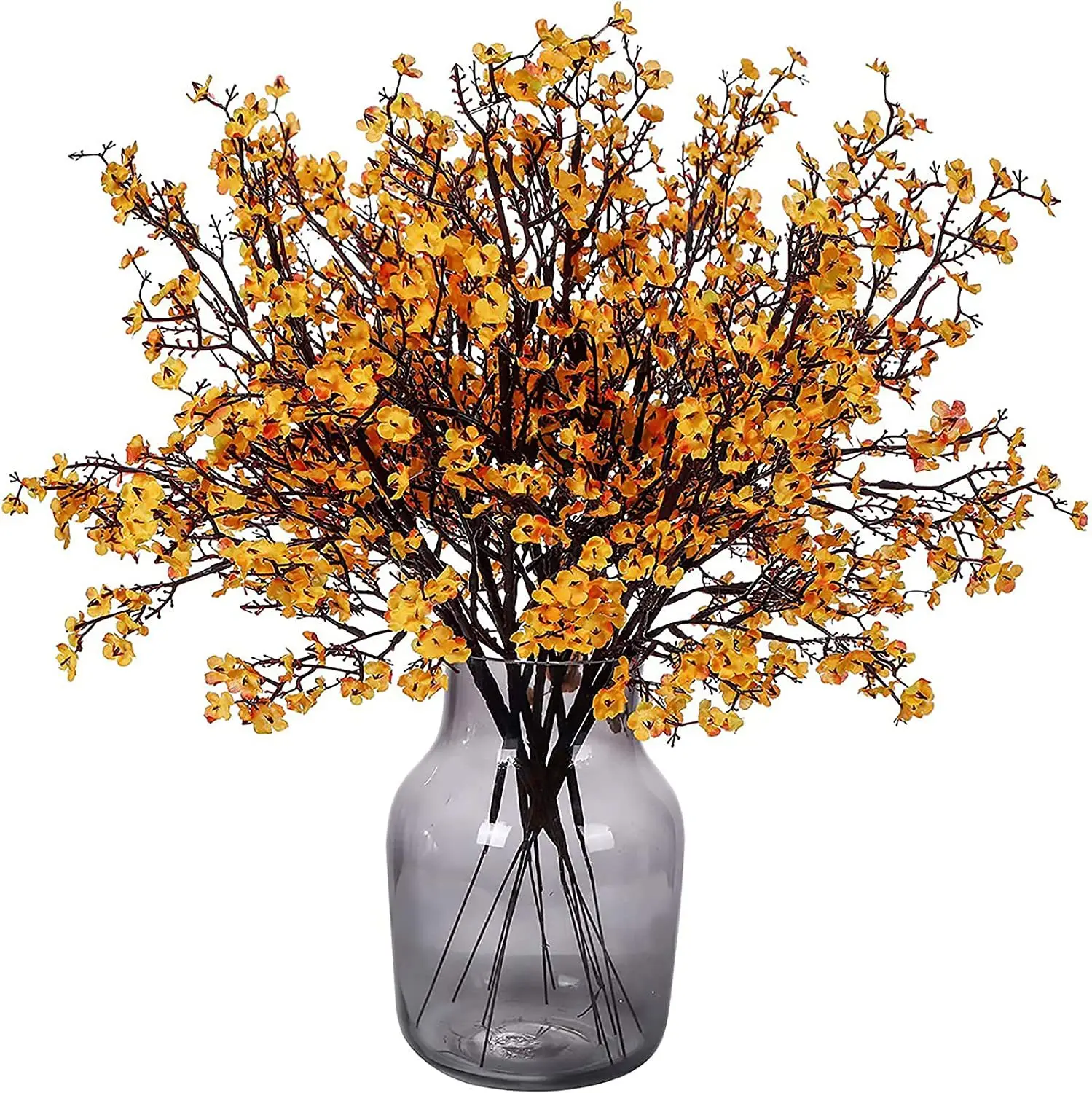 Handmade Simulation Gypsophila Small Floral Bouquet Cloth Flower Gypsophila Fake Flower Branch Wall Decor for Christmas Easter