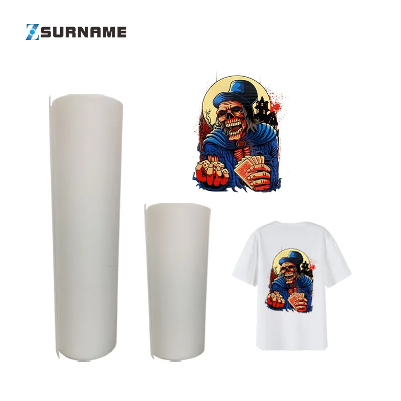 Zhou Surmame Dtf Roll Heat Transfer Film Cold and Hot Peel for Large Format Digital Printing 13 Inch