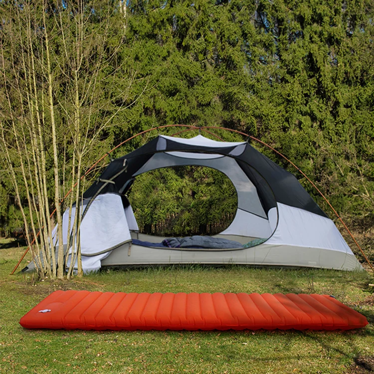 Compact Ultralight TPU inflatable Camping Sleeping Pad with Built-in Foot Pump Waterproof Air Mattress Sleeping Mat