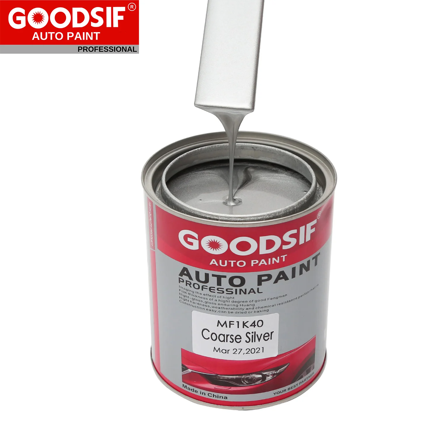 1K Basecoat Blue Pearl Auto Paint GOODSIF Acrylic Clear Coat China Primer 2K for Car Paint