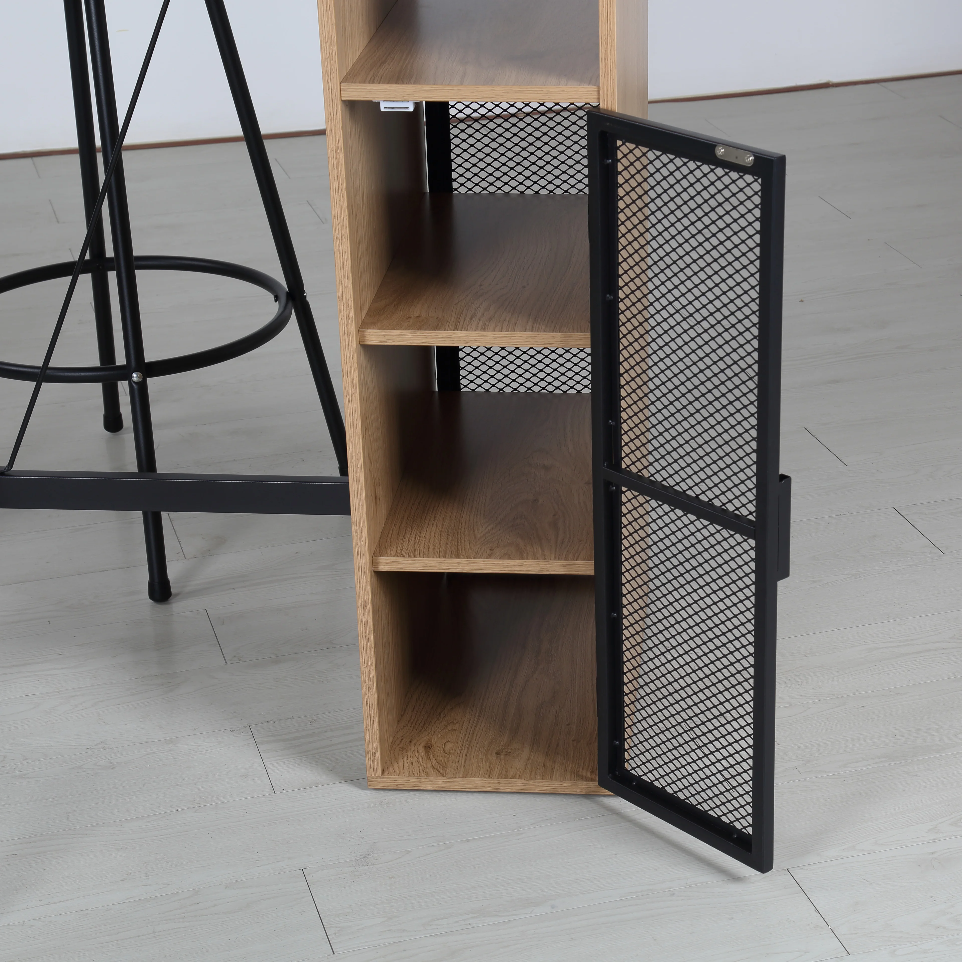 Европейский деревянный барный стол с 2 стульями, металлическая древесина для комнатной гостиной