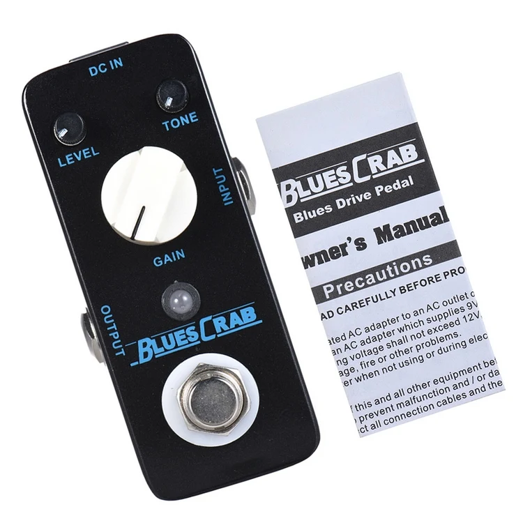 MOOER BLUES Краб Блюз овердрайв гитарный эффект педаль истинного обхода Цельнометаллический корпус