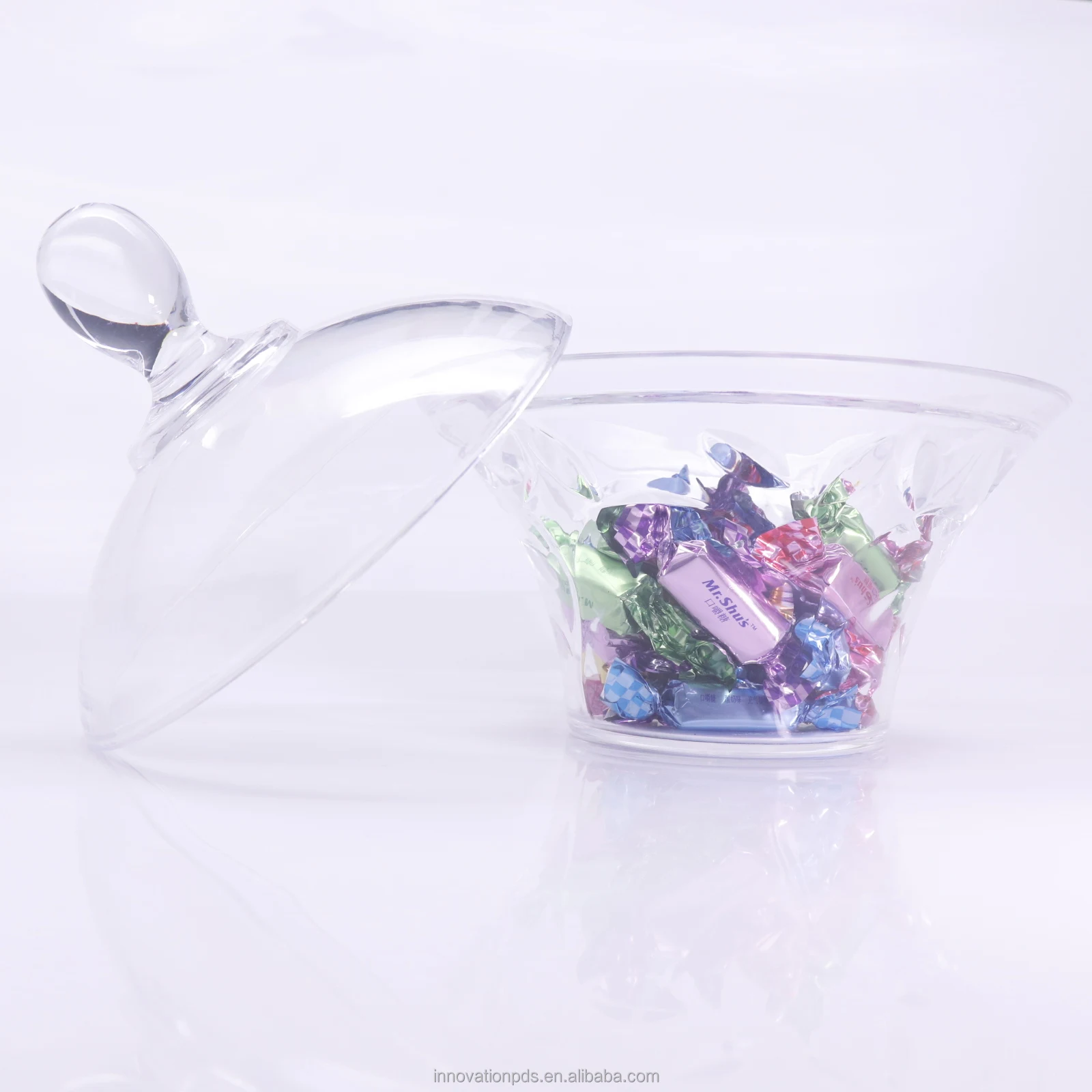 K-3056 Wholesale Premium Quality Candy Storage Box Plastic Dessert Snack Display Acrylic Fruit Plate