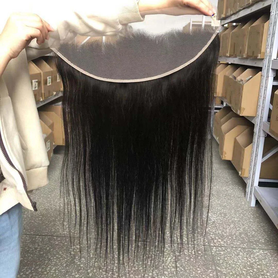 Top Quality 10a 13x4 Hd Lace Frontals,100% Transparent Invisible Human Hair Frontal,100 % Remy Bundle Hair With Frontal Closure