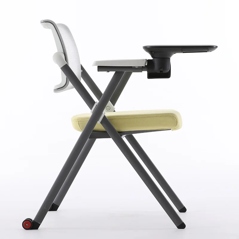 10027 Wholesale cheap training room meeting training chair with writing pad fold meeting training chairs
