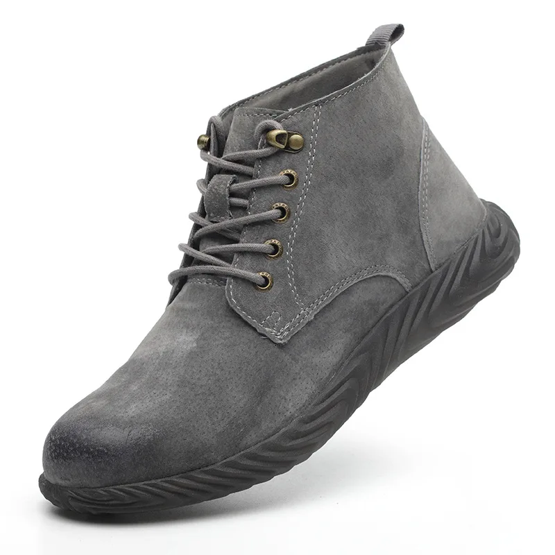 Новейший дизайн Функциональные мужские рабочие ботинки из натуральной кожи со стальным носком защитные ботинки (1600055636139)