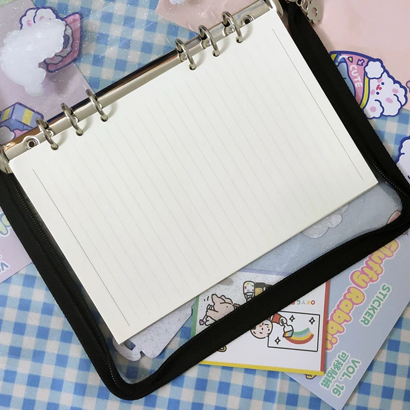 Wholesale Loose Leaf A5 A6 Refill Inner Paper 45 Sheet Spiral Notebook 6 Ring Binder Inside Pages Planner