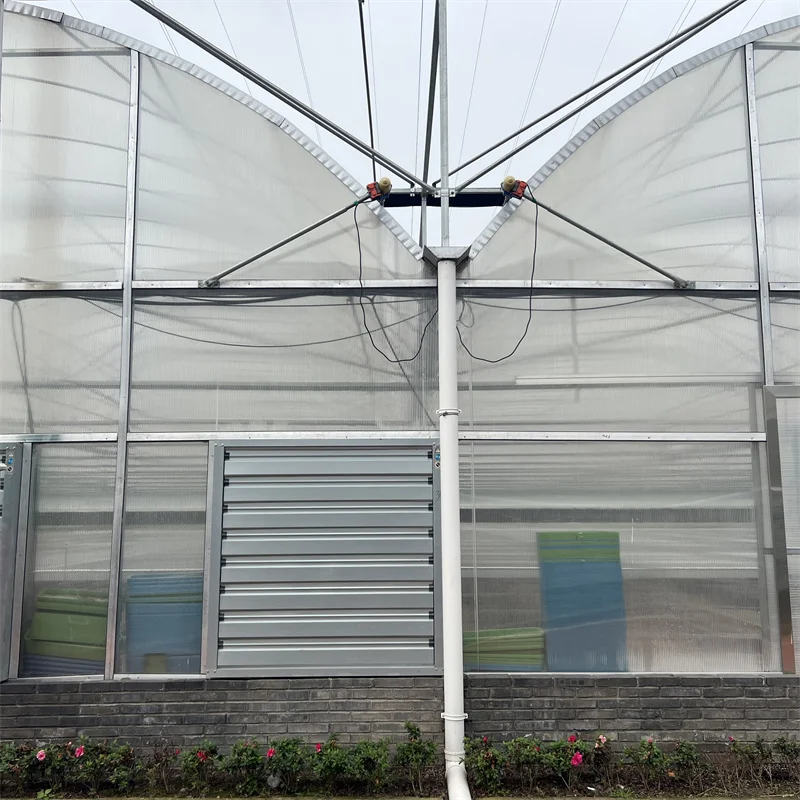 Wire Mesh Rolling Benches Galvanized Steel Structure Multi-span Greenhouse Agricultural Greenhouse Polycarbonate Kit For Plants