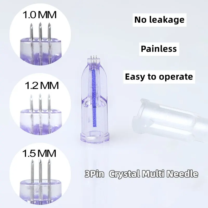 Wholesale 3Pin 4Pin 5Pin 9Pin Multi Mesotherapy Needles injector multi needles for meso gun vital 1ml Syringe injector needle