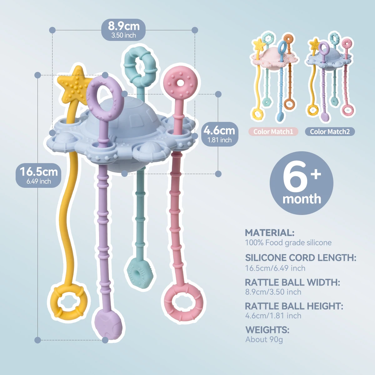 Hand rattle Rattle Teether musical toys Chewable Toys Silicone Teething Toys baby rattles