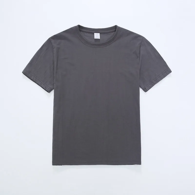 Washed color T-shirts Blank 100% Cotton O-Neck T shirt Customize Print LOGO TShirt Wholesale  Cotton T-shirt