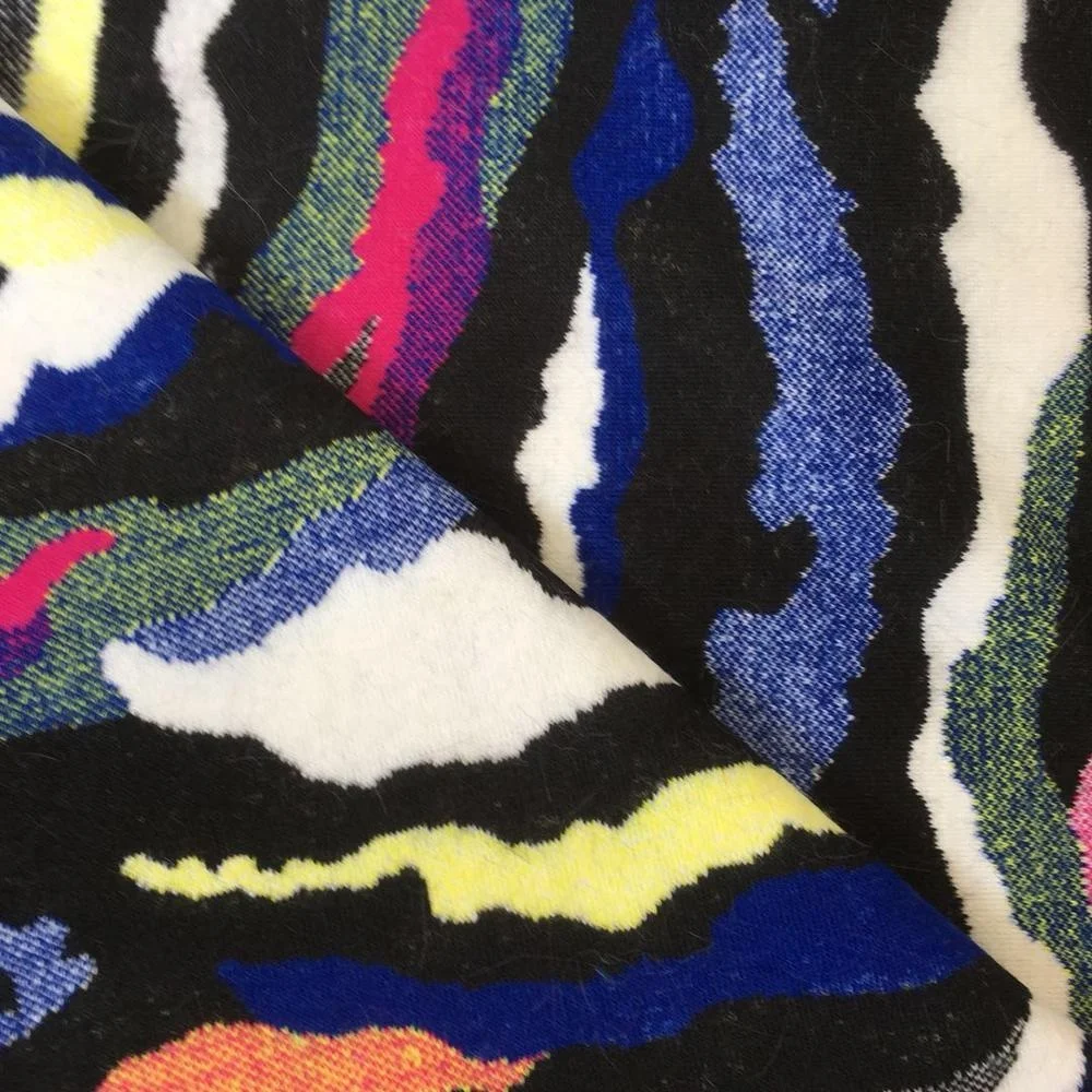 New Design multicolor jacquard long high pile Artificial faux fur fabric for toys home texiles garment