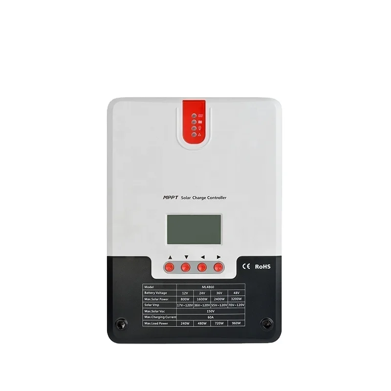 SRNE Warehouse 60A  12V 24V 48V Mppt Solar Charge Controllers LCD Solar energy controller TTL RS485 BT with display