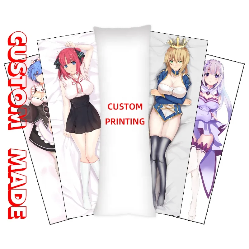 The cheap dakimakura original saber design 3d printing nude anime pillow  case to figure custom
