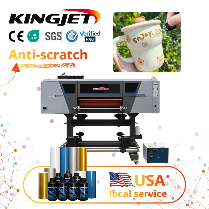 For Platinum Pro roll to roll uv dtf film printer with laminator machine Wood Acrylic logo  pen wraps uvdtf printer