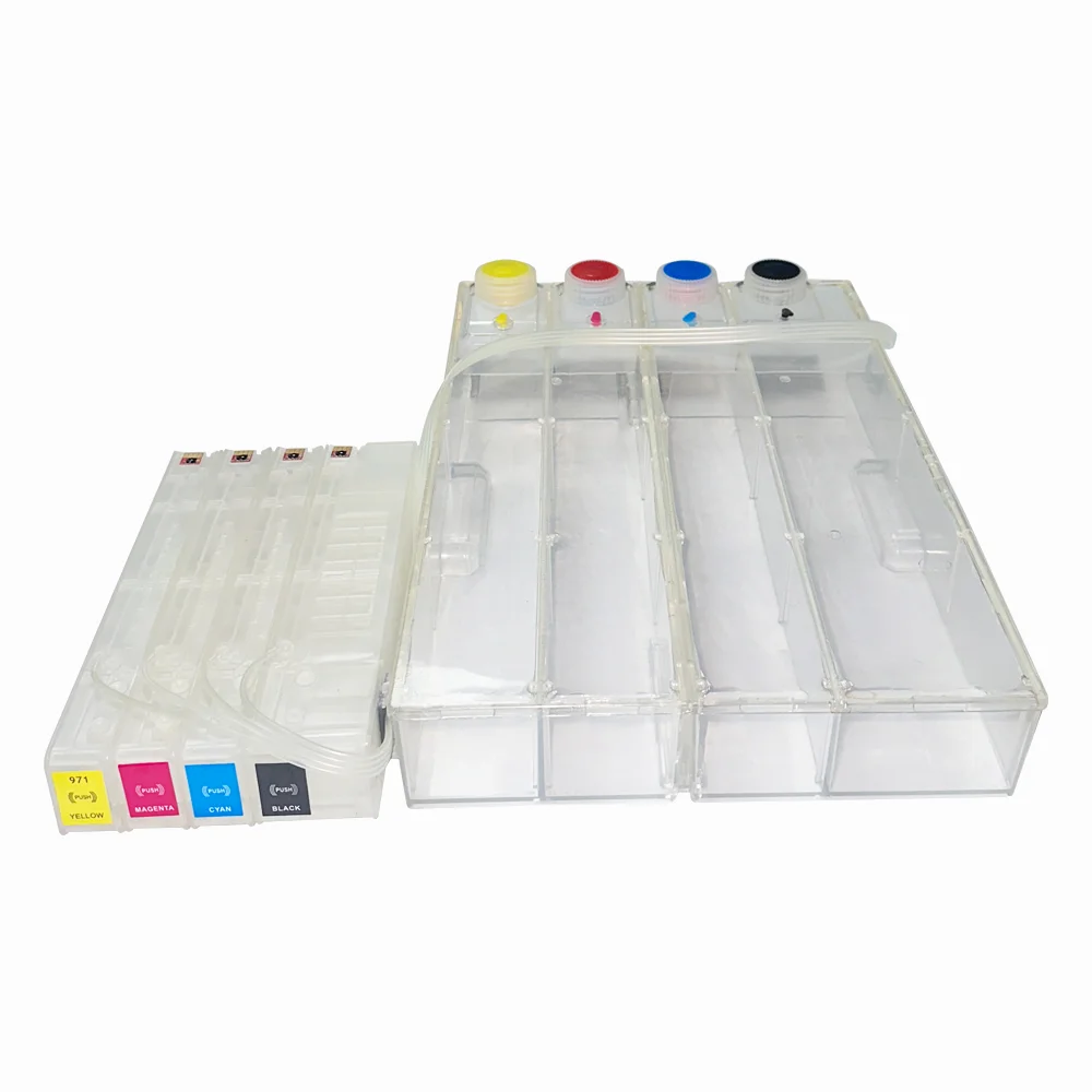 Wel-Try Continuous Ink Supply System for HP991 ciss Empty use in PageWide P77950 P77960 E77660 Inkjet Printer with arc chip