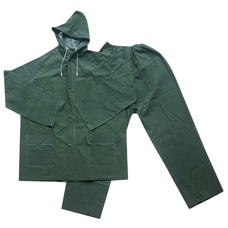 Wholesale custom PVC raincoats construction site high quality waterproof rain coat