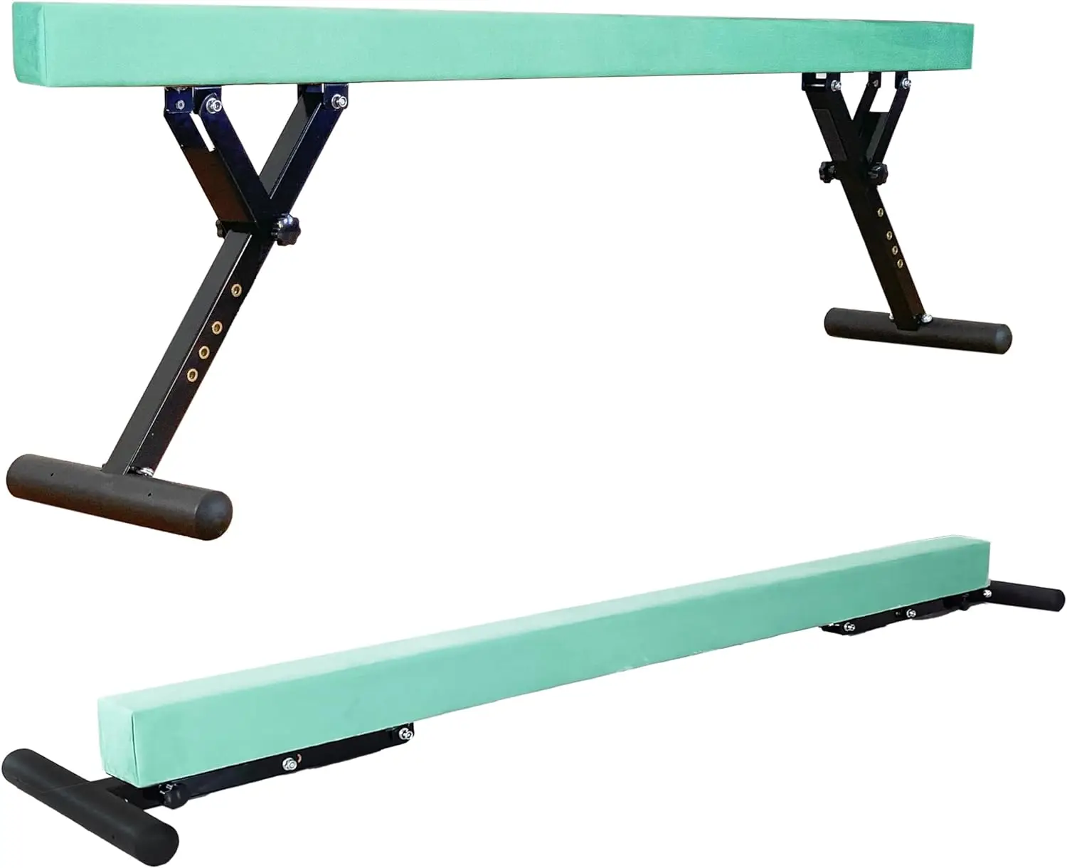 Wholesale 8FT Adjustable Wooden Balance bar  5 Grades Gymnastics Indoor Firm Balance Beam for Gymnastics Training