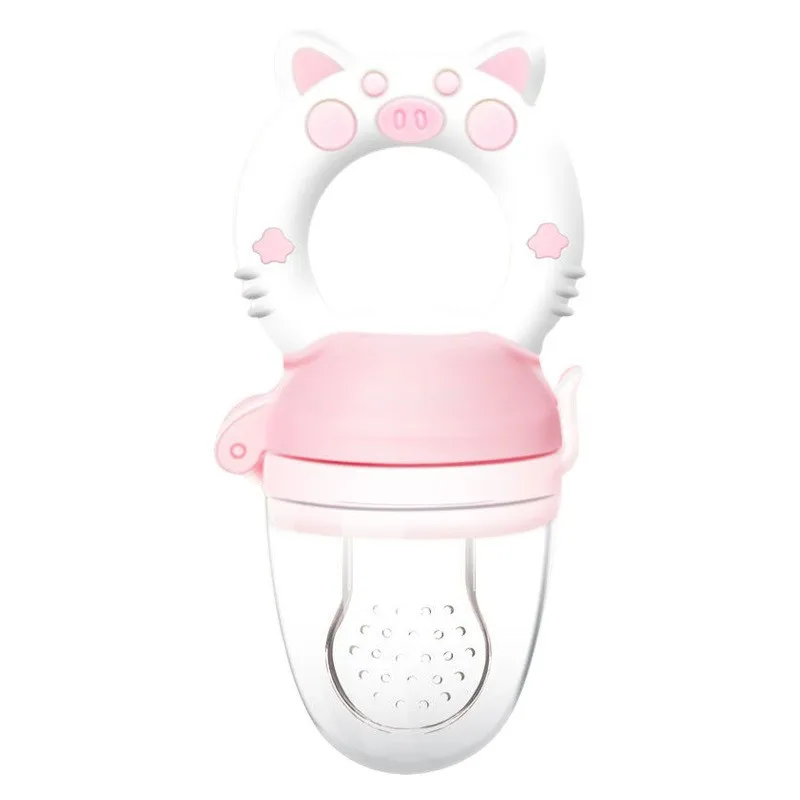 High Quality BPA-Free Reusable Baby Pacifier Feeder Food Grade Silicone Animal Pattern Nipple for Baby Feeding