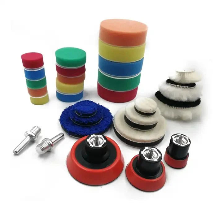 29pcs Car Sponge Polishing Pad Set Polishing with 5/8-11 M14 M16 Thread Drill Adapter Sponge Wool Car Polishing Pad Buffing Pads