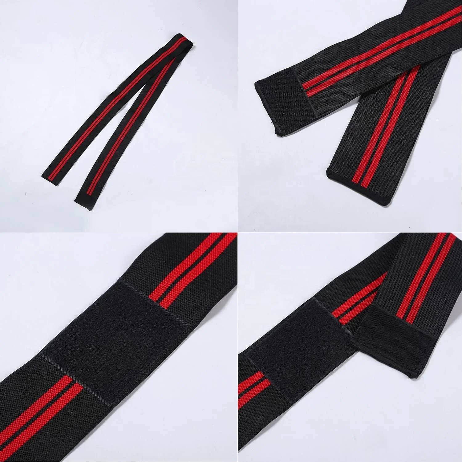 2021 Amazon Hot Sale OEM Heavy Duty Fitness Weightlifting Knee Wraps Powerlifting Weightlifting Squat Knee Wraps Leg Tie Bandage