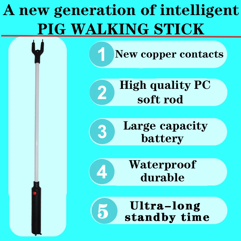 Popular Hot Sale 78cm Aluminium Alloy Animal Husbandry Sheep cow Pig Farming Abattoir Breeding Equipment Pig Driver Handle