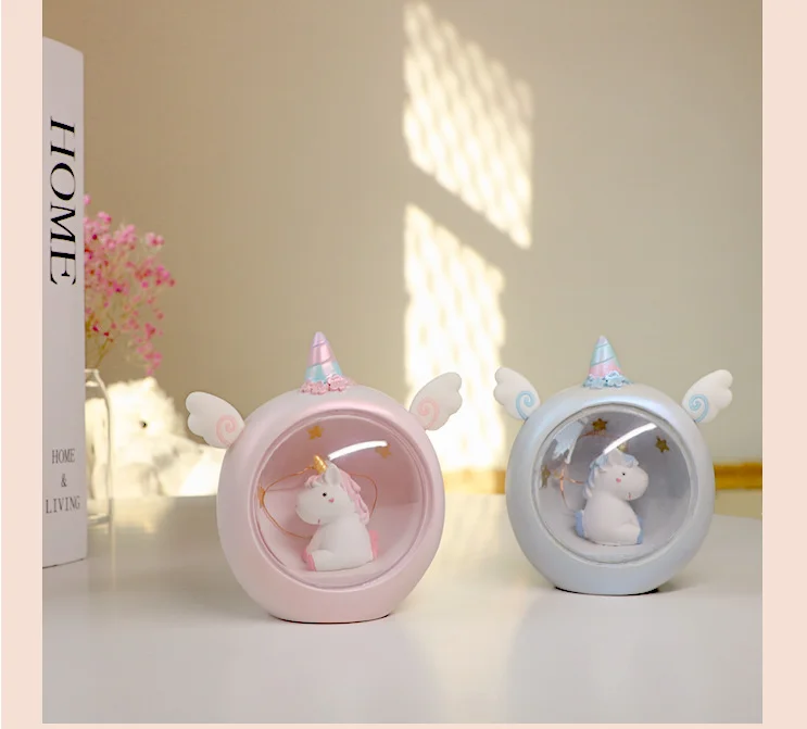 Creative Jewelry Unicorn Star Night Lamp Birthday Present Girl Heart Bedside Night Light