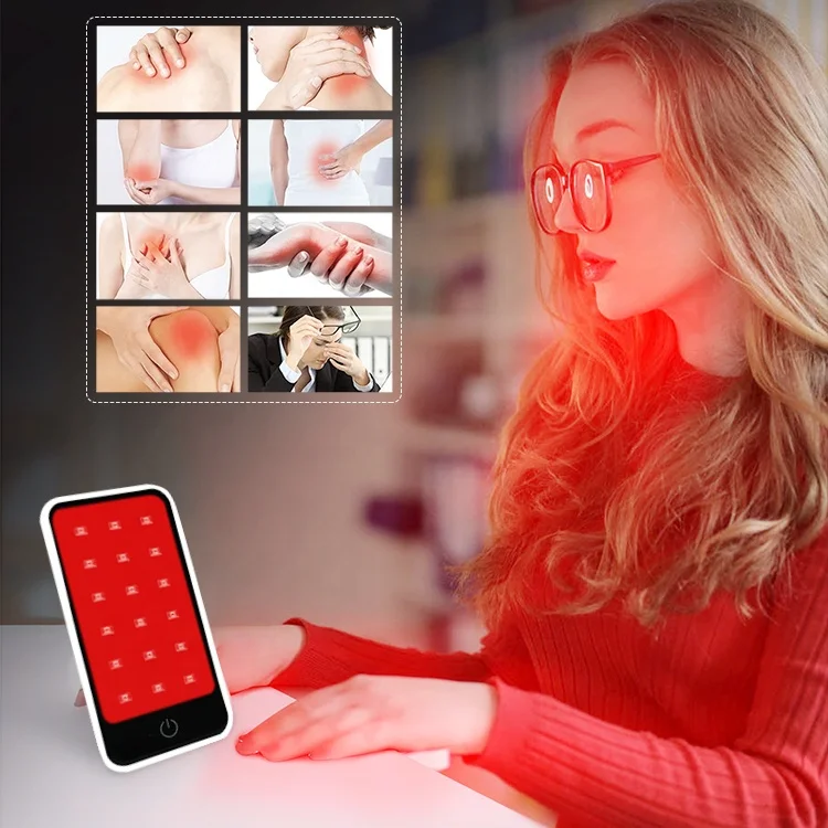 Rechargeable 18w Red Light Therapy 660nm 850nm LED Red Light Therapy Touch Key Infrared Light Therapy Lamp for Skin Care