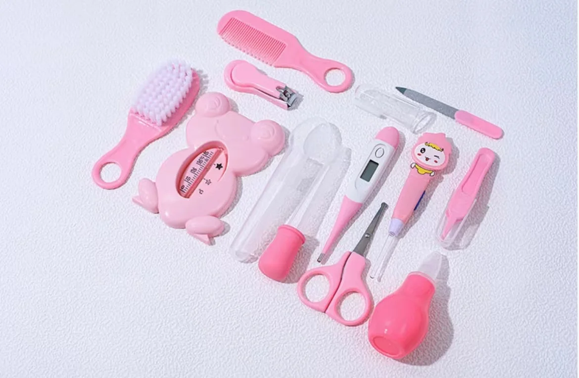 New Design Baby Nail Care Kit Factory Wholesale Baby Grooming Kit Home Use Baby Hair Brush Multifunctional Infant Care Set