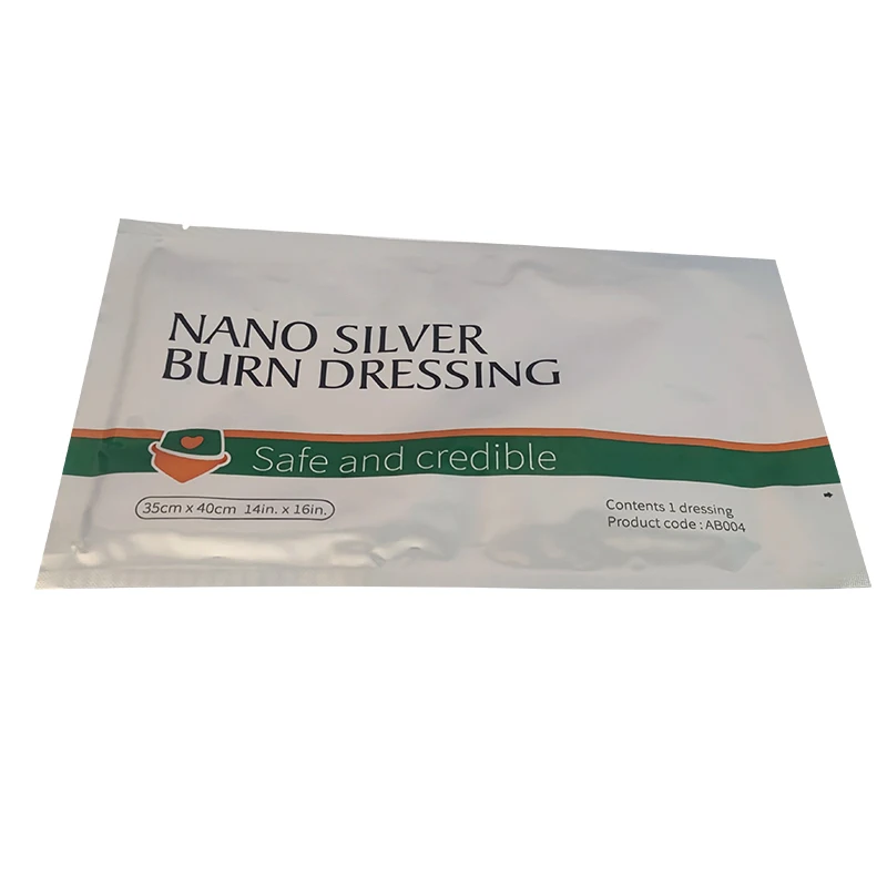 Sterile Nano Silver Burn Dressing Pads Silver Icon Burn Dressing For Wound Care Moist & Protective For Burns Cuts & Wounds