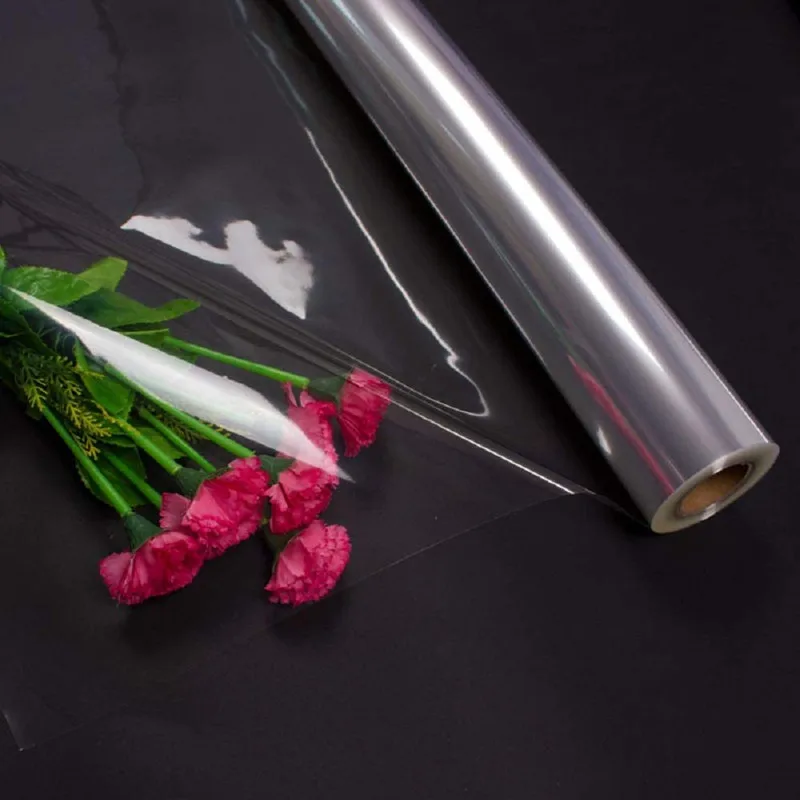 Clear Gift Wrap Cellophane Roll Customize Size Film Roll
