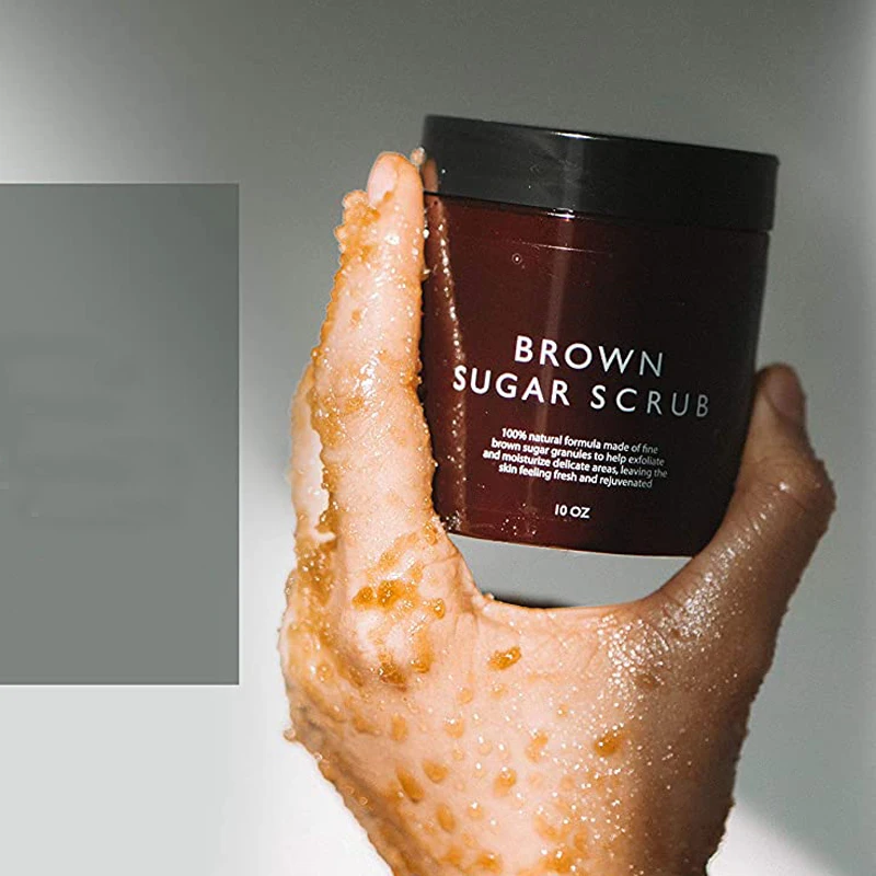 hot selling  Private label custom Natural face and Body Sugar Scrub Skin Whitening Body Scrub