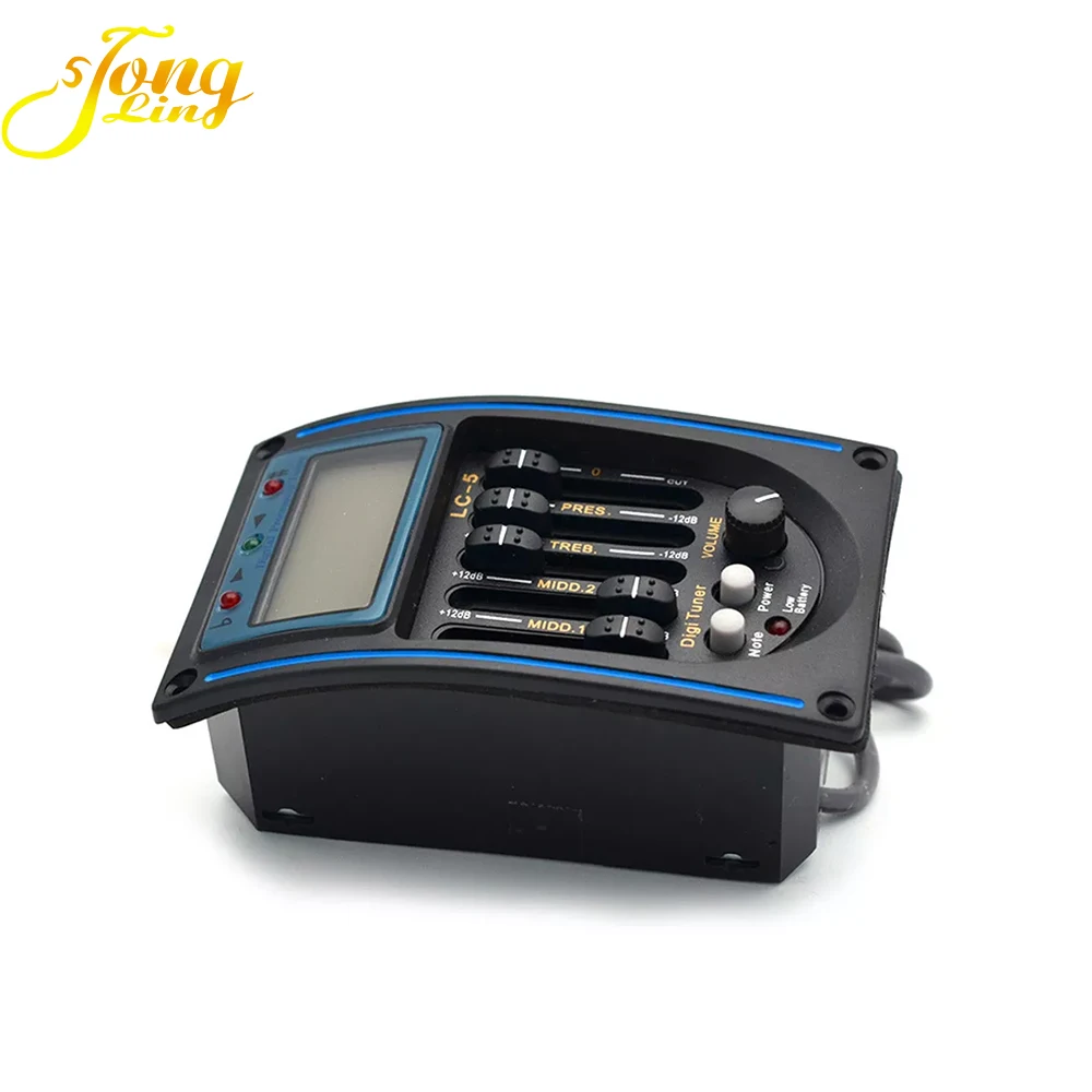 EQ LC-5 Hot sale  LED guitar pickup with tuner with LED screen Guitar EQ Pick up