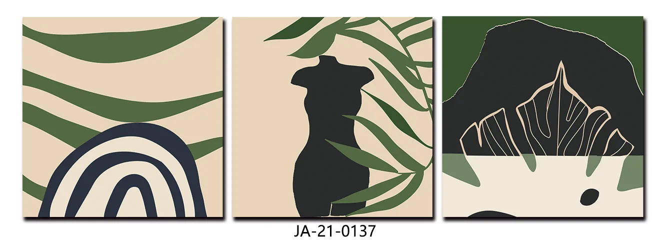 Abstract  Decorative Paintings of Figures in Nordic Modern Style