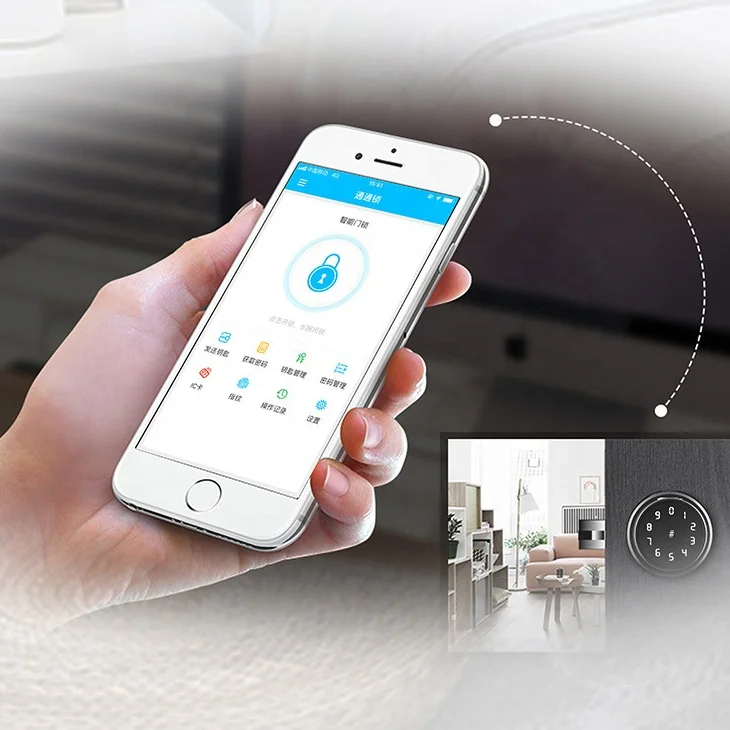  Алюминиевый сплав Круглый шаровой замок TTLOCK TUYA APP WIFI цифровой электронный со сканером отпечатков пальцев Умный Замок для домашней