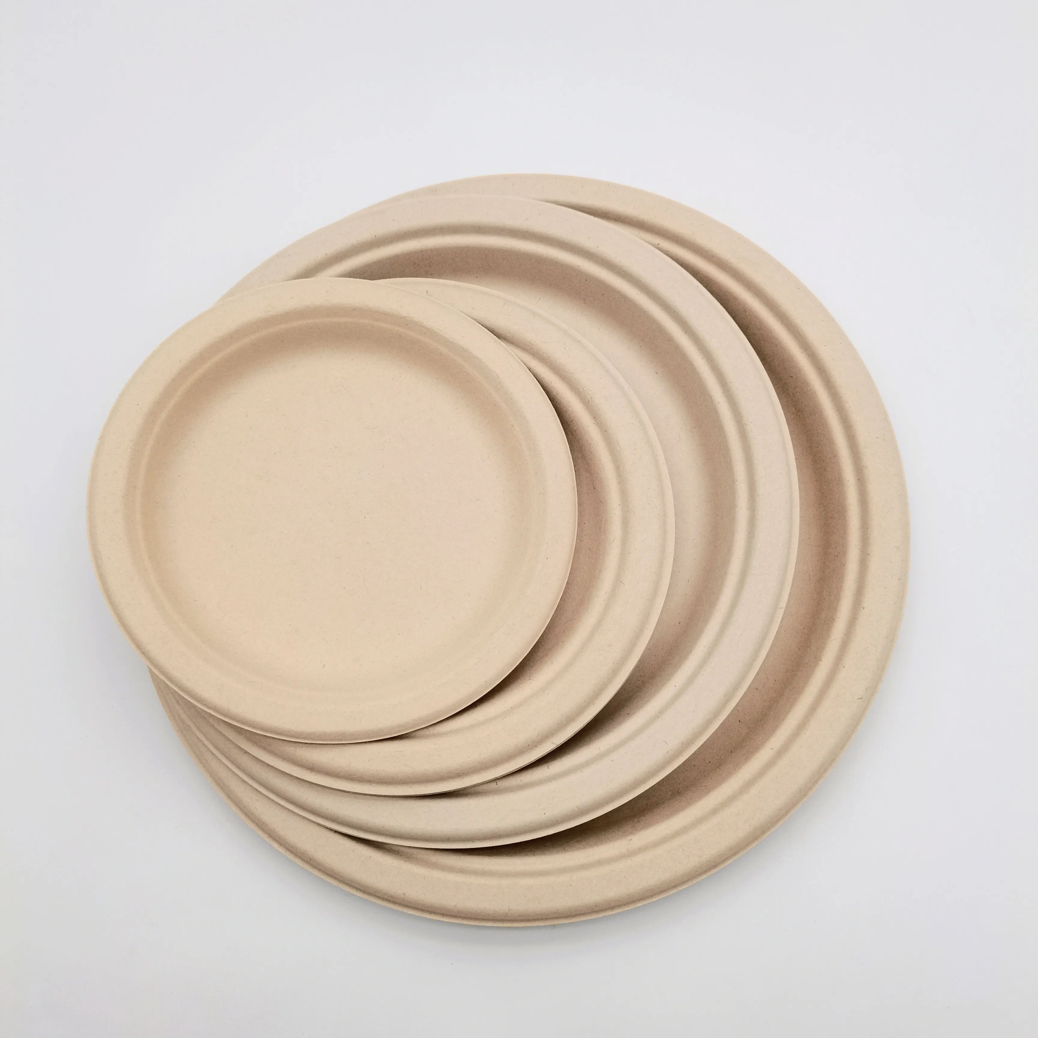 ECOLIFE 100% Eco Friendly Compostable Biodegradable Sugarcane Bagasse Pulp Round Paper Plate For Party Home