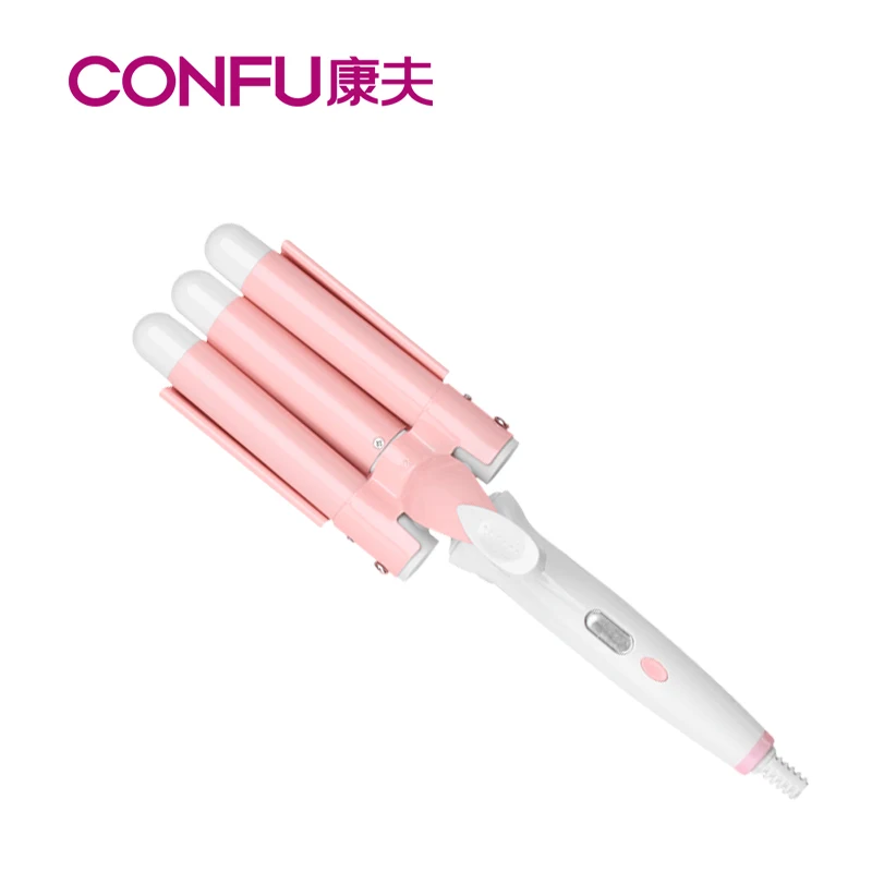 Home Use New Three Barrel Ceramic Big Wave Curler Automatic LCD Curling Iron With Triple Barrel